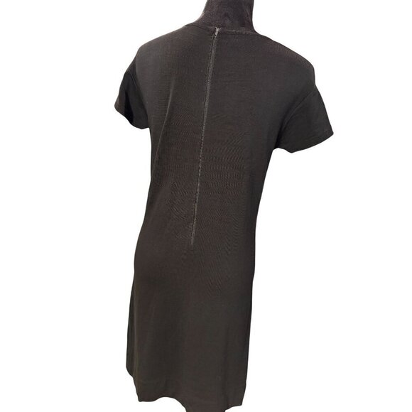 Goldworm Women’s Vintage Black Dress Size 10 | 100% Merino Wool Italy Classic - Picture 4 of 11